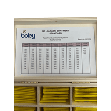 Load image into Gallery viewer, Sternkreuz MS Mineral Watch Glass Assortment - 100 pcs with Wooden Box by Boley
