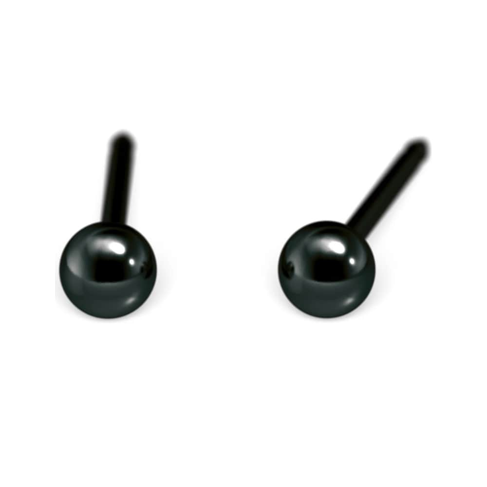 Studex black ball earrings, 3mm, 7537-0300