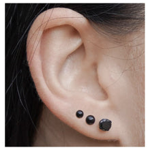 Load image into Gallery viewer, Studex black ball earrings, 4mm, 7517-0300
