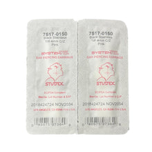 Load image into Gallery viewer, Studex black steel Earrings with Pink Cubic zirconia, 4mm, 7517-0150
