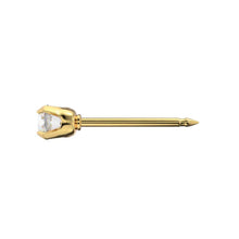 Load image into Gallery viewer, Studex Gold-Plated Baby Tiffany with cubic zircon Earrings, 4mm, 7521-0100
