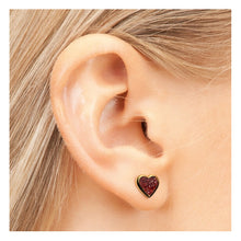 Load image into Gallery viewer, Studex Gold-Plated Heart - Glitter red earrings, 5mm, 7523-3567

