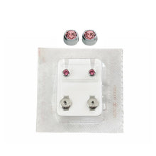 Load image into Gallery viewer, Studex Oval Children's Earrings with Pink Stones, 3.95 mm
