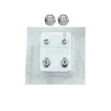Load image into Gallery viewer, Studex Oval Children&#39;s Earrings with White Stones, 3.95 mm
