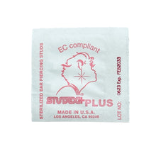 Load image into Gallery viewer, Studex Oval Children&#39;s Earrings with White Stones, 3.95 mm
