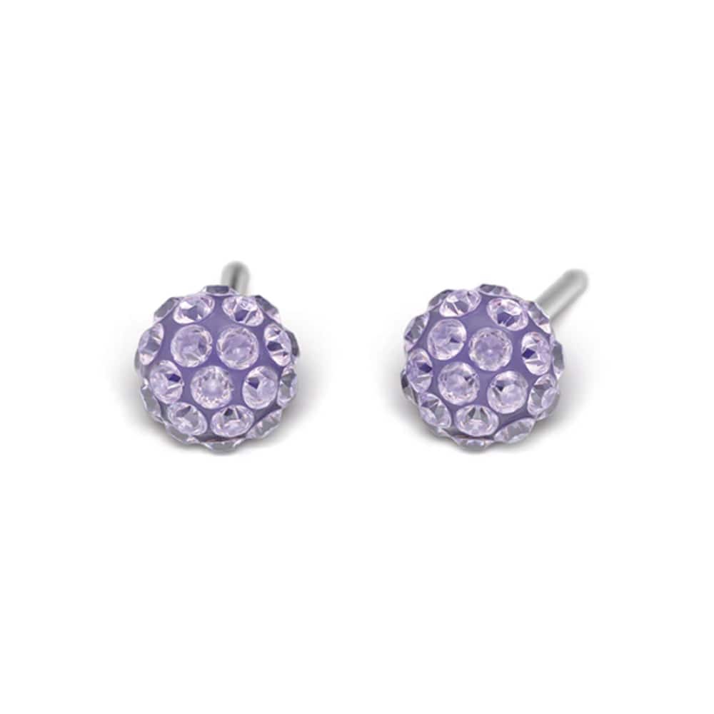 Studex silver fireball Tanzanite earrings, 4.5mm, 7522-0328