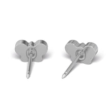 Load image into Gallery viewer, Studex steel Butterfly Mar Aquamarine Earrings, 8mm 7524-2003
