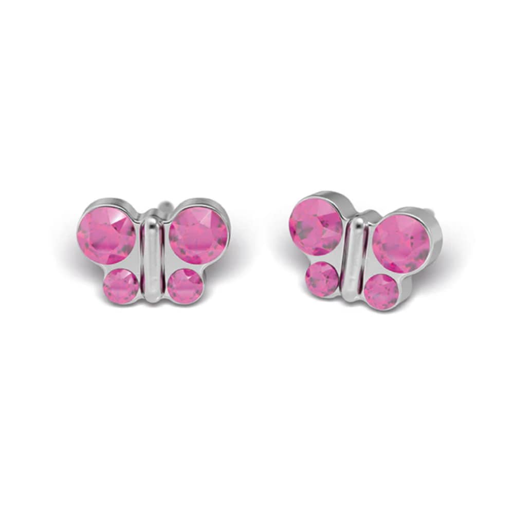 Studex steel Butterfly Rose Earrings, 8mm, 7524-2010