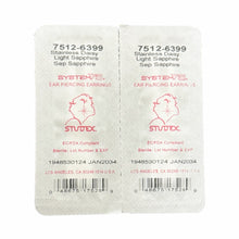 Load image into Gallery viewer, Studex steel Light Sapphire Sep Earrings, 5mm 7512-6399
