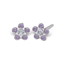Load image into Gallery viewer, Studex steel Tanzanite April Crystal Earrings, 5mm, 7512-6284
