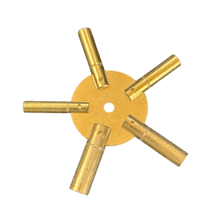 Load image into Gallery viewer, Universal brass key for clocks 5 different sizes 2-4-6-8-10
