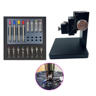 Watch seconds hand remover tool, hand setting and fitting press holder