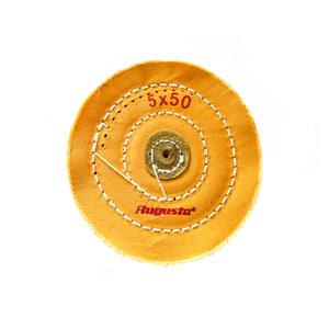 Augusta polishing disc buff yellow cotton 5×50