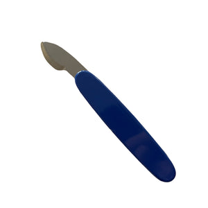 Back case knife opener with blue plastic handle 113 mm for watchmakers