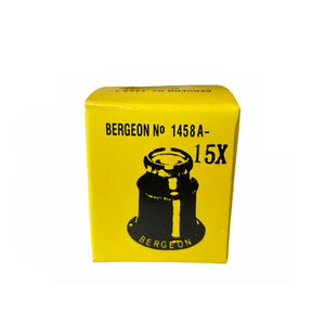 Bergeon 1458-A-15 double lens eyeglass loupe 15x magnification for watchmakers