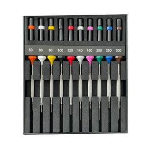 Bergeon 30081-AC10 set of 10 INOX screwdrivers in box for watchmakers