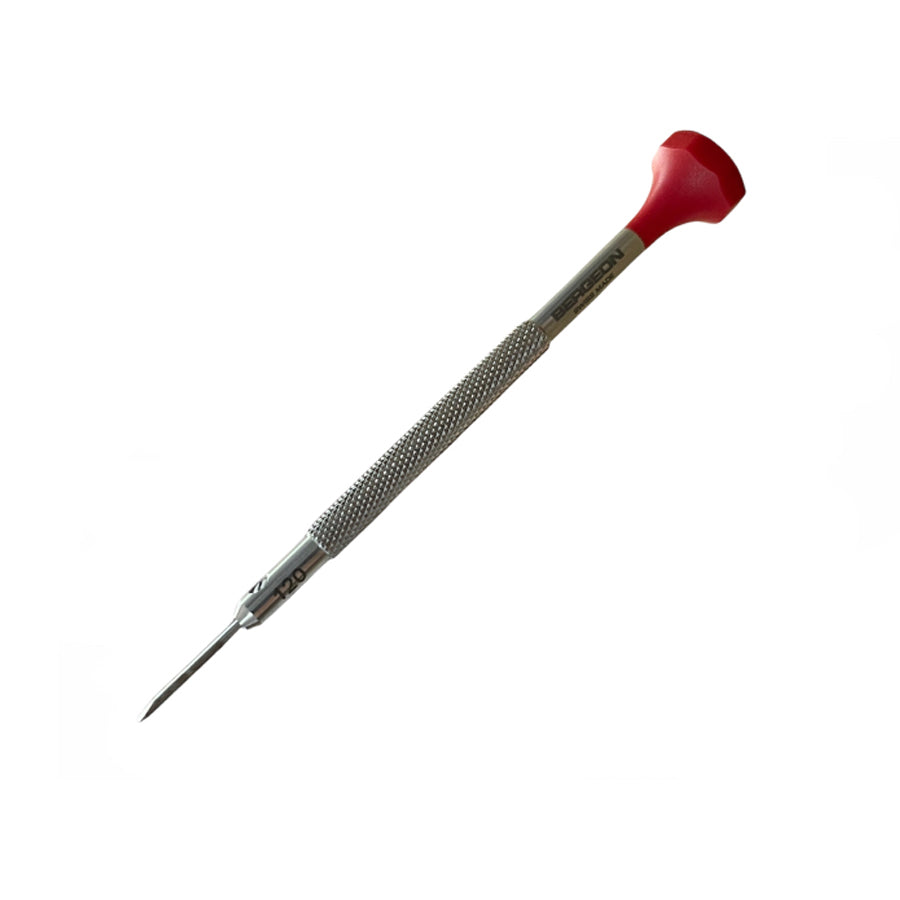Bergeon 31081-120 non-magnetic screwdriver with anodised aluminium body 1.20mm for watchmakers