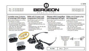 Bergeon 5382 watch repair eyeglass magnifier LED