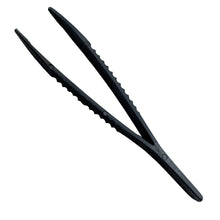 Load image into Gallery viewer, Black plastic tweezers for quartz electronic components 125 mm

