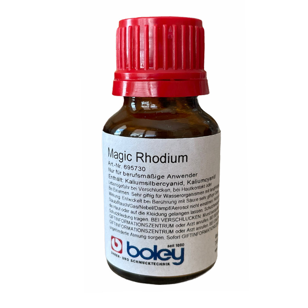 Boley Magic-Rhodium serves for the repair of rhodium-plated surfaces 15 ml for watchmakers and jewelers