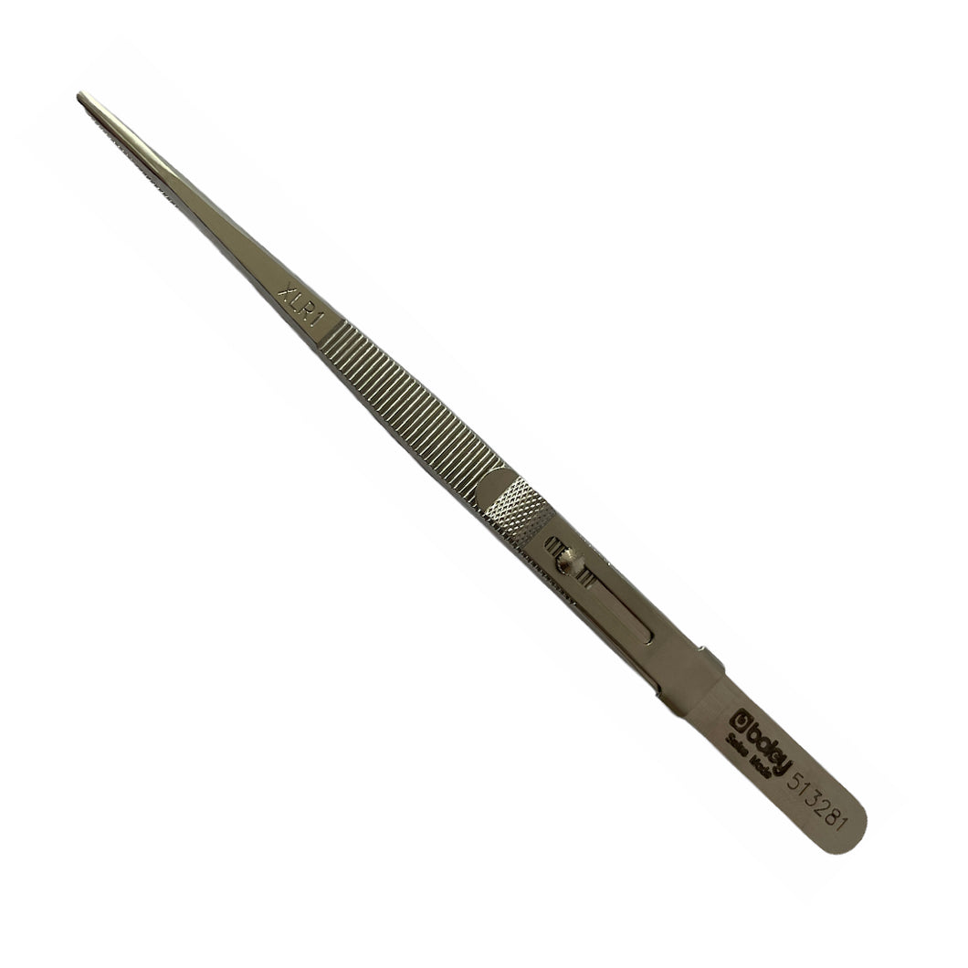 Boley diamond stainless steel jewelers tweezers with core, groove and locking system for gemstones