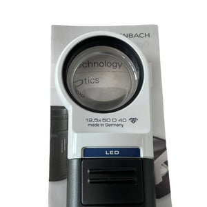 Eschenbach watchmaker handheld magnifier loupe incl. LED lighting x12.5