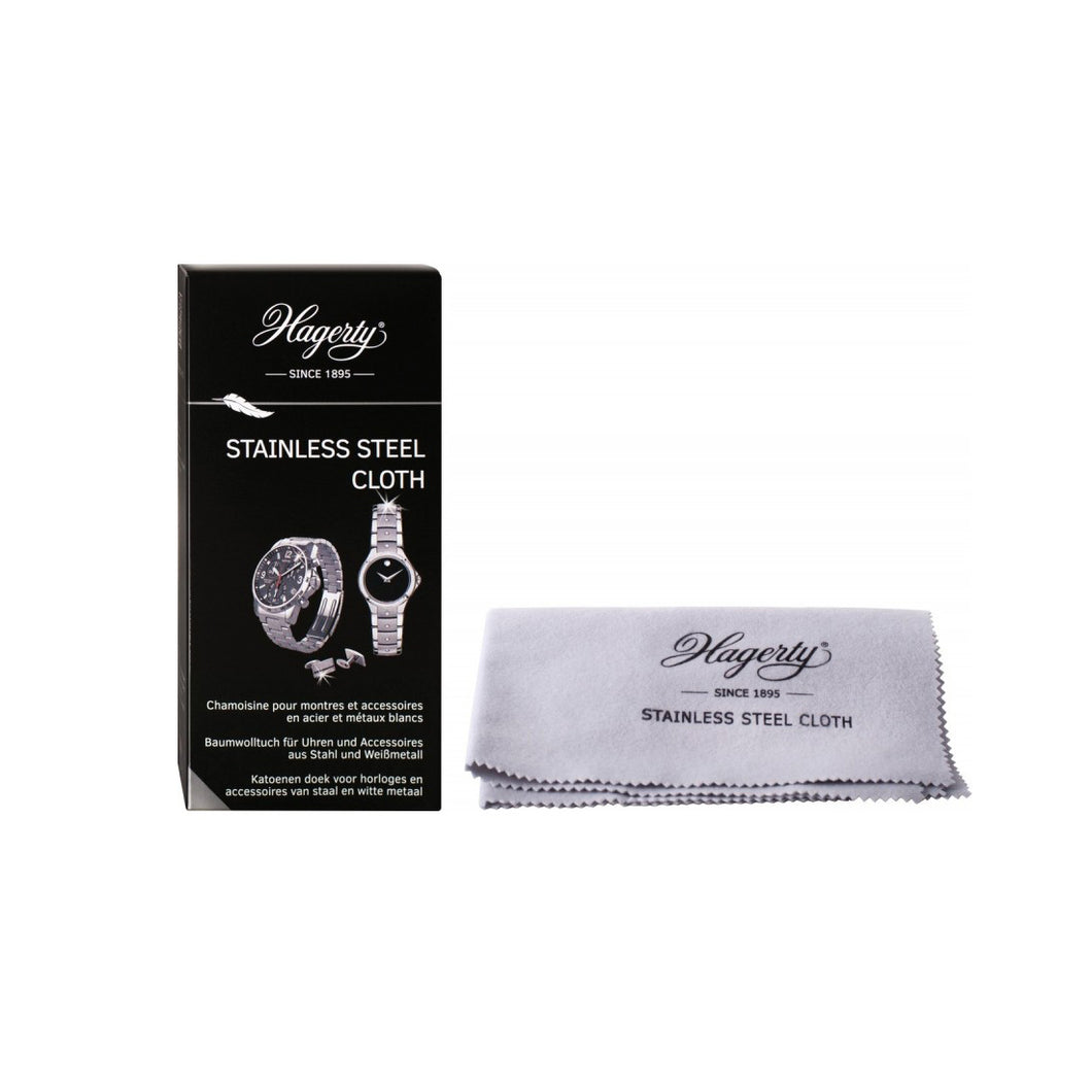 Hagerty stainless steel cleaning cloth for watches 100% cotton