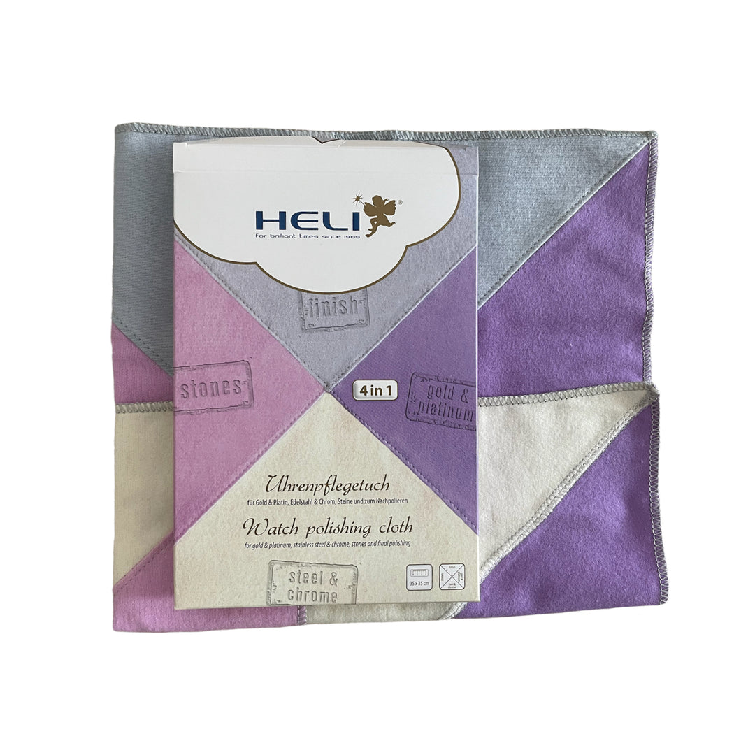 Heli 4 in 1 cleaning and polishing cloth for watches