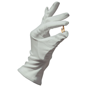Heli presentation gloves, microfiber, silver-gray, size L, 1 pair for watchmakers and jewellers