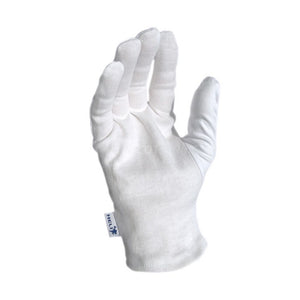 Heli presentation gloves, white, size M, 1 pair, microfiber and cotton for watchmakers and jewellers