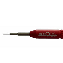 Load image into Gallery viewer, Horotec MSA 10.309 watchmaker spring bar  tool for bracelet replacement with aluminium anodised red handle
