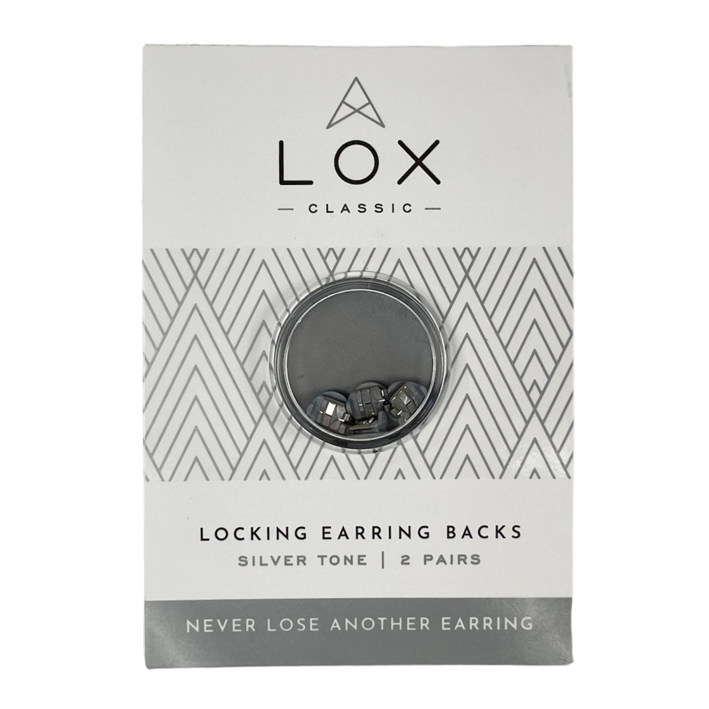 LOX classic locking earring backs silver - 2 pairs
