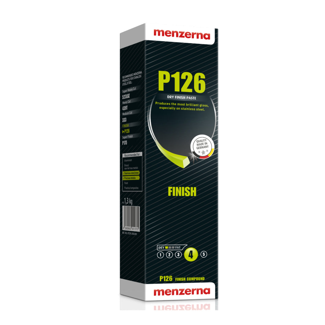 Menzerna P126 watchmaker dry finish paste for stainless steel 1,3 kg