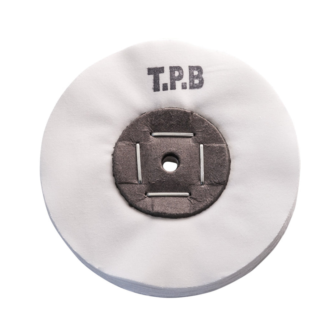 Merard watchmaker polishing wheel N° TPB, blanched cotton, Ø 100 mm, 50 folds