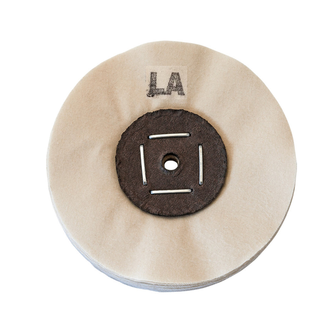 Merard  watchmaker polishing wheel for pre-polishing N° LA, with seam natural cotton, Ø100 mm, 32 folds