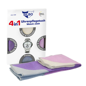 Silbo 4 in 1 cleaning and polishing cloth for watches 35 x 35 cm