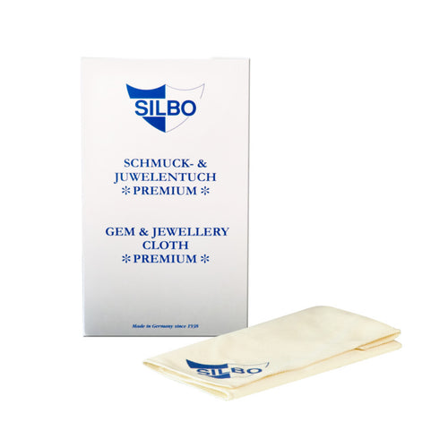 Silbo jewelry cleaning cloth for silver with tarnish protection 30 x 24 cm