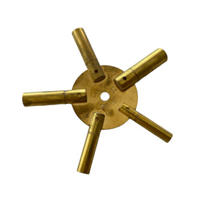 Universal brass key for clocks 5 different sizes 3-5-7-9-11