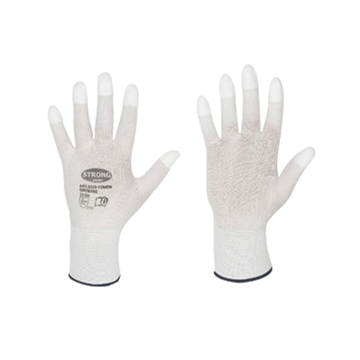 Work gloves with PU fingertips for goldsmiths and watchmakers for polishing M