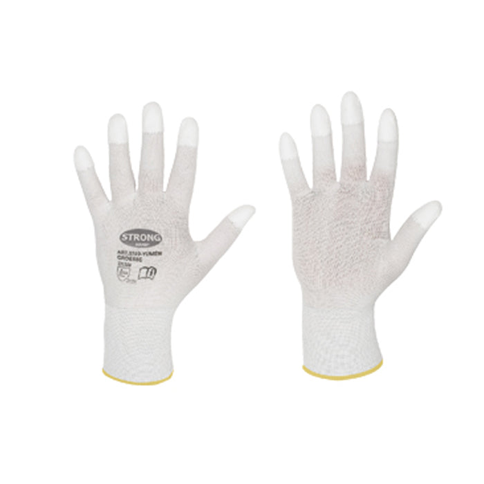 Work gloves with PU fingertips for goldsmiths and watchmakers for polishing S