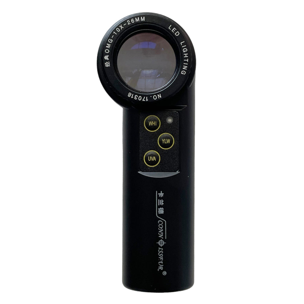 TEK-246 Jewelry Loupe 10x Magnification 21mm Optical Glass Lens 6 LED & UV  Light Jeweler Watchmaker