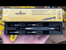 Load and play video in Gallery viewer, Bergeon 7902 precision screwdrivers with 5 quick adapters
