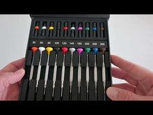 Load and play video in Gallery viewer, Bergeon 30081-AC10 set of 10 INOX screwdrivers in box for watchmakers
